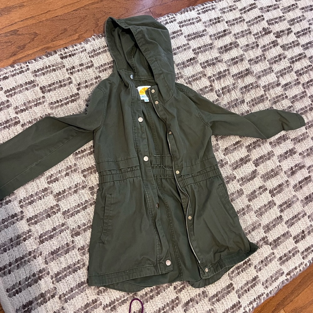Girls size 12 Green Utility Jacket